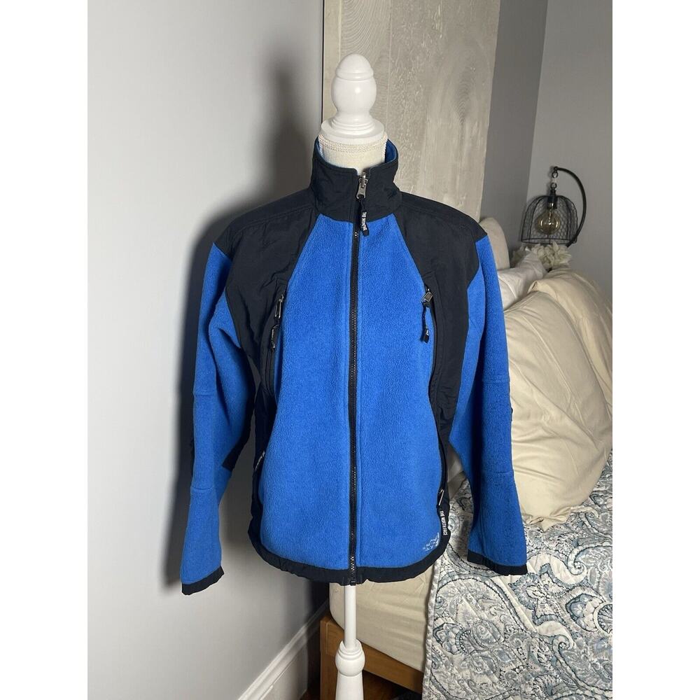 The North Face VTG Blue Black Fleece Full Zip Jacket Women’s Medium